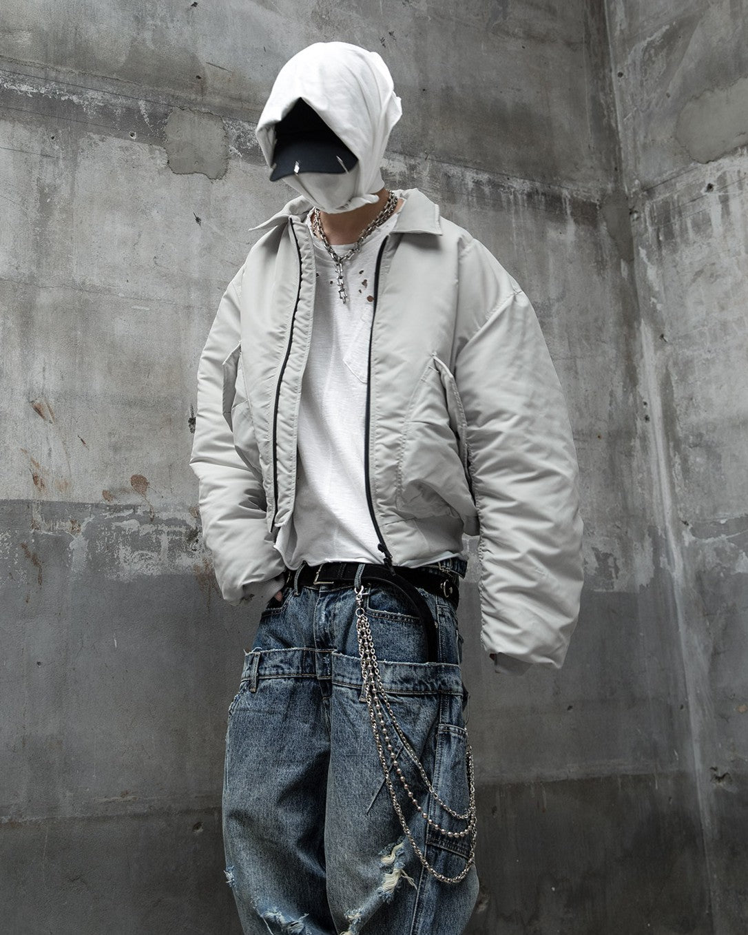 【roaringrad】26 Shirring Crop Bomber
