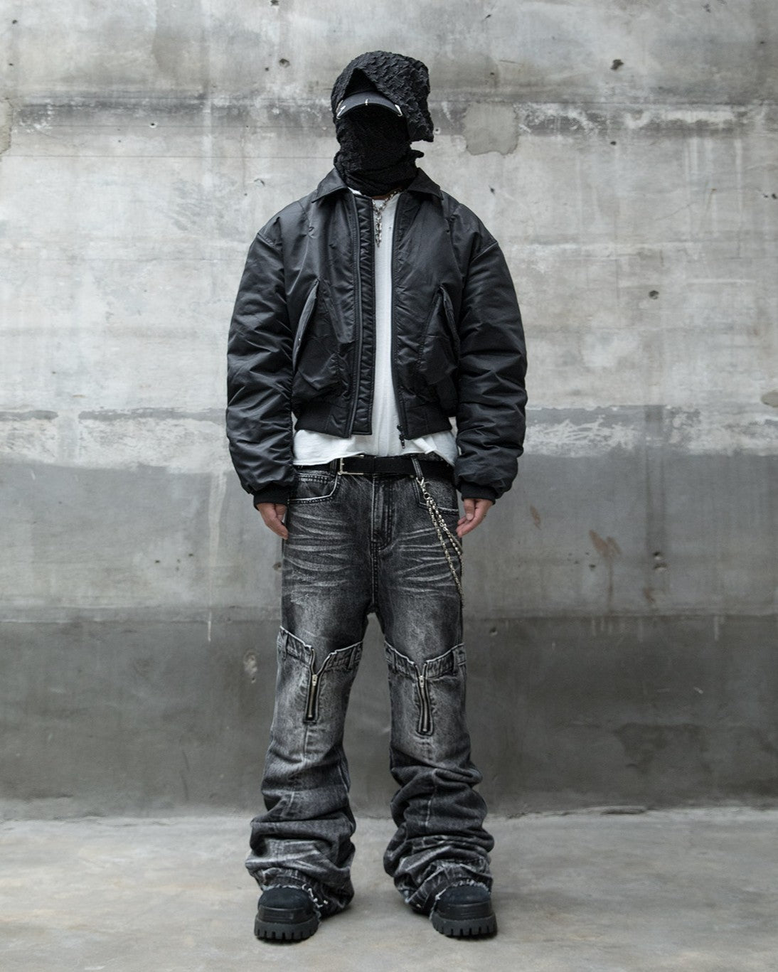 【roaringrad】26 Shirring Crop Bomber