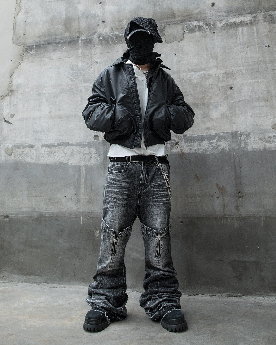 【roaringrad】26 Shirring Crop Bomber