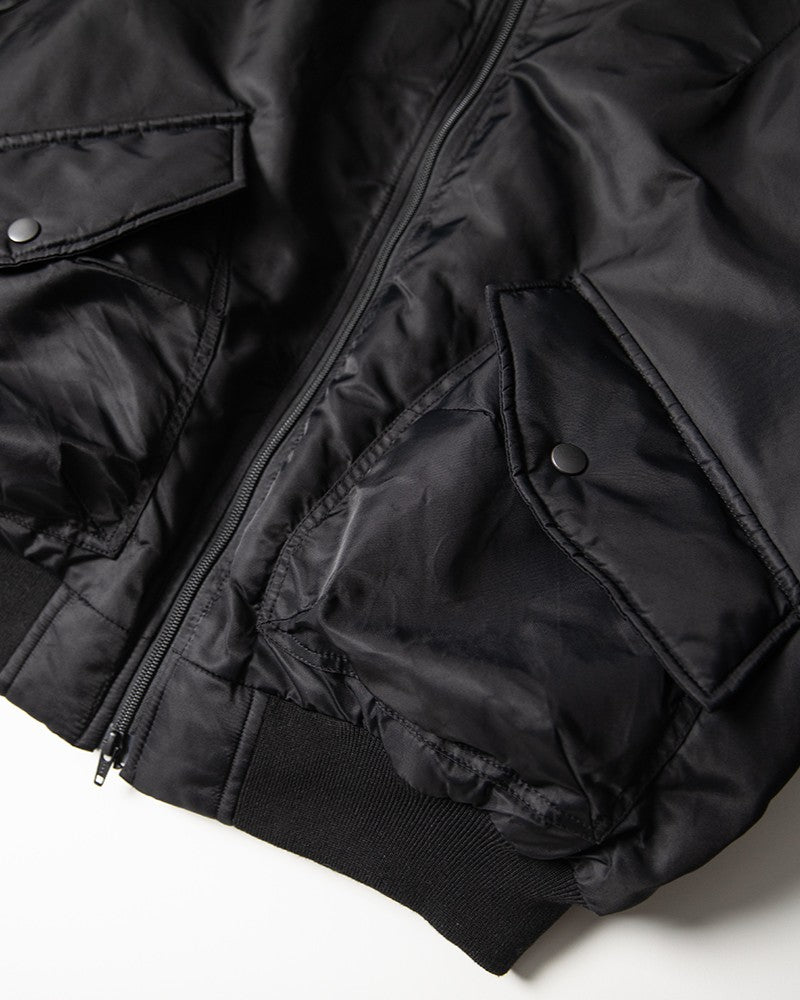 【roaringrad】26 Shirring Crop Bomber