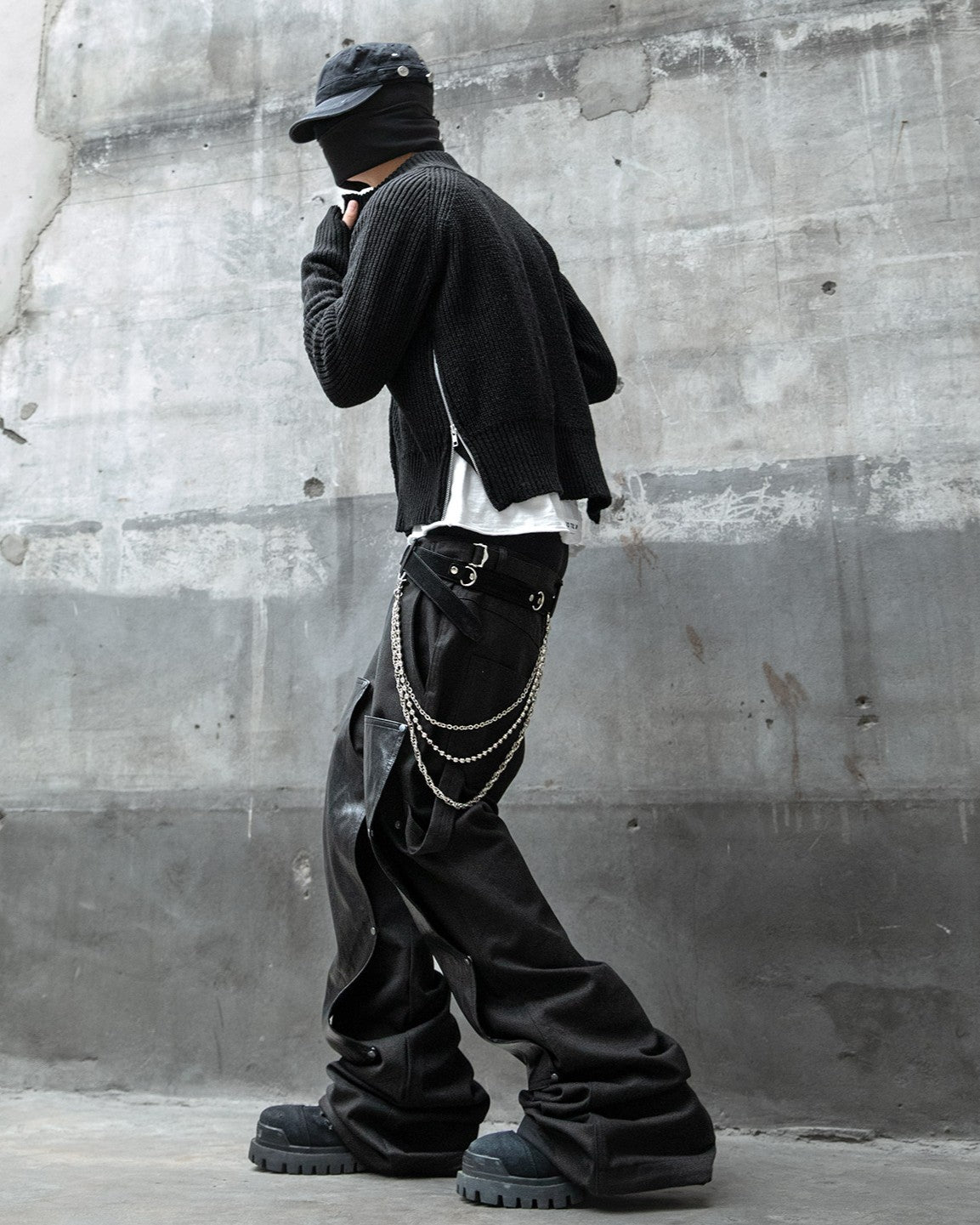 【roaringrad】Double Knee Carpenter Flared Pants