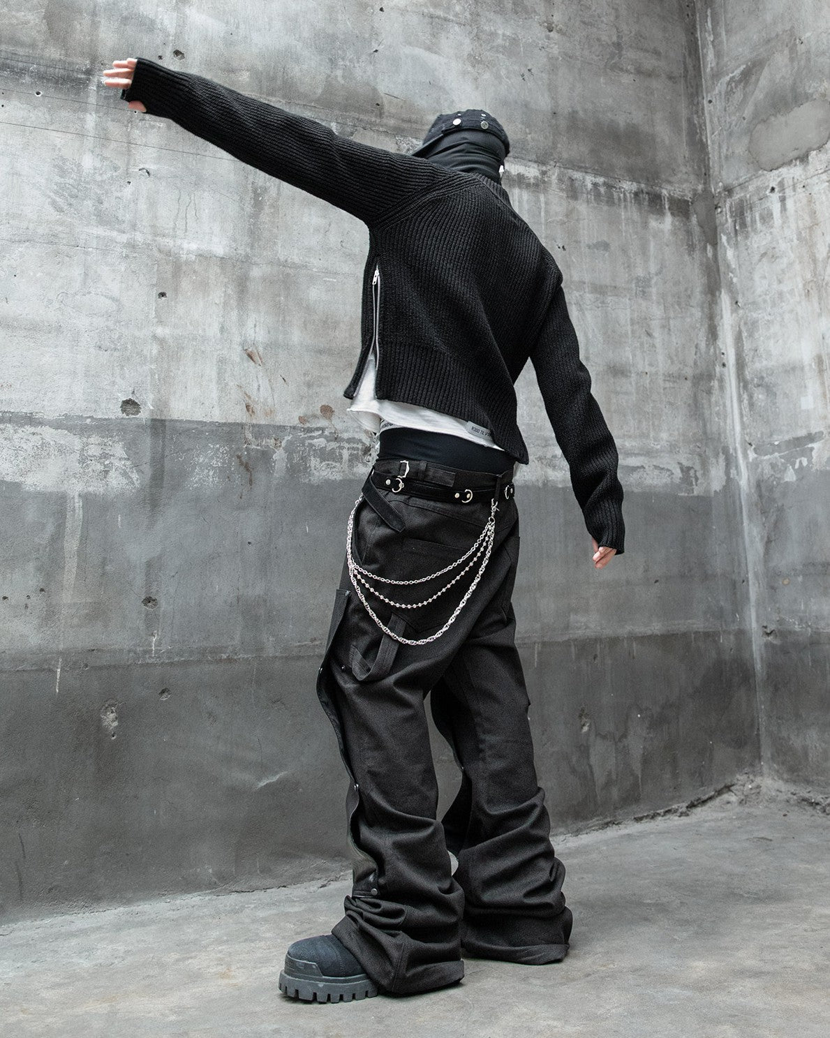 【roaringrad】Double Knee Carpenter Flared Pants