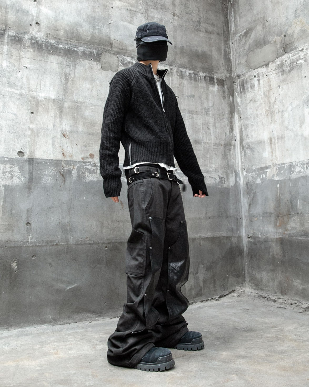 【roaringrad】Double Knee Carpenter Flared Pants