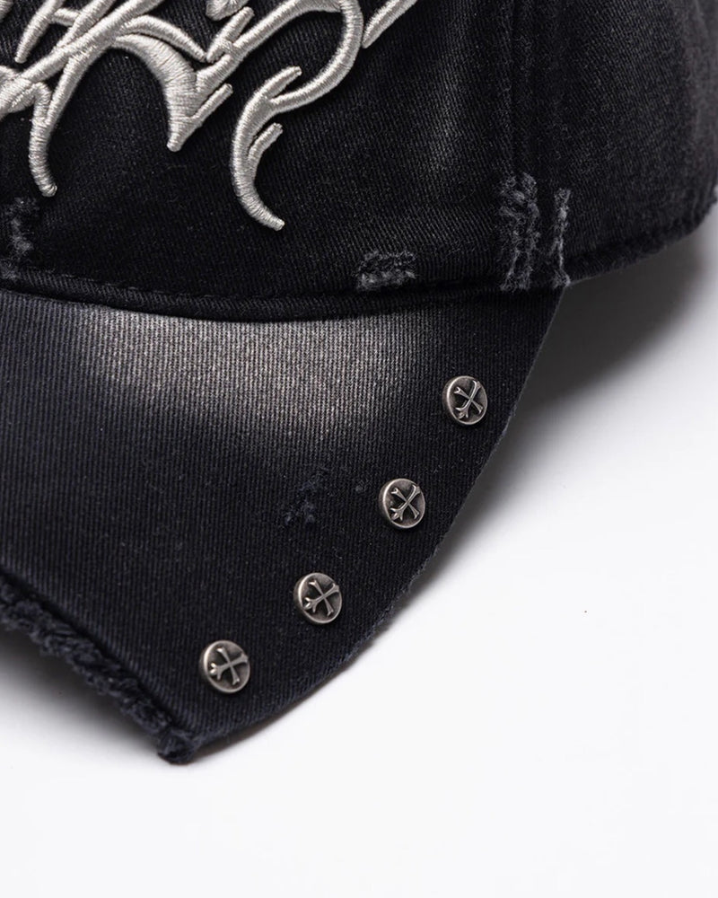 【SUPPLIER】Ripped Brim Heart Tribal 6 Panel Cap