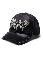 【SUPPLIER】Ripped Brim Heart Tribal 6 Panel Cap