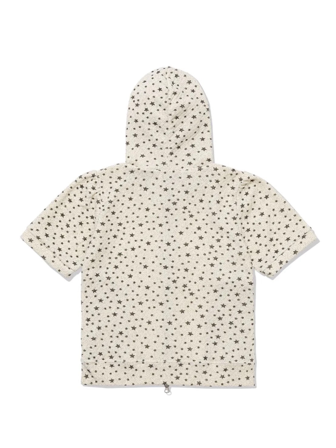 【Uglyshadow】STAR SHIRRING HOODED ZIP-UP