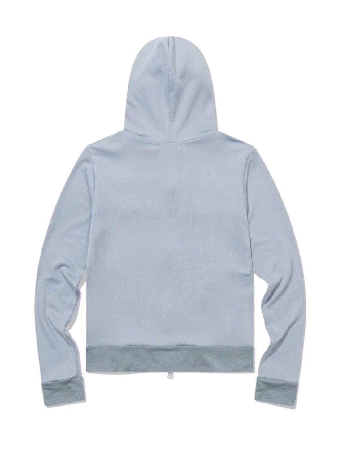 【Uglyshadow】LAYERED SHIRRING HOODED ZIP-UP