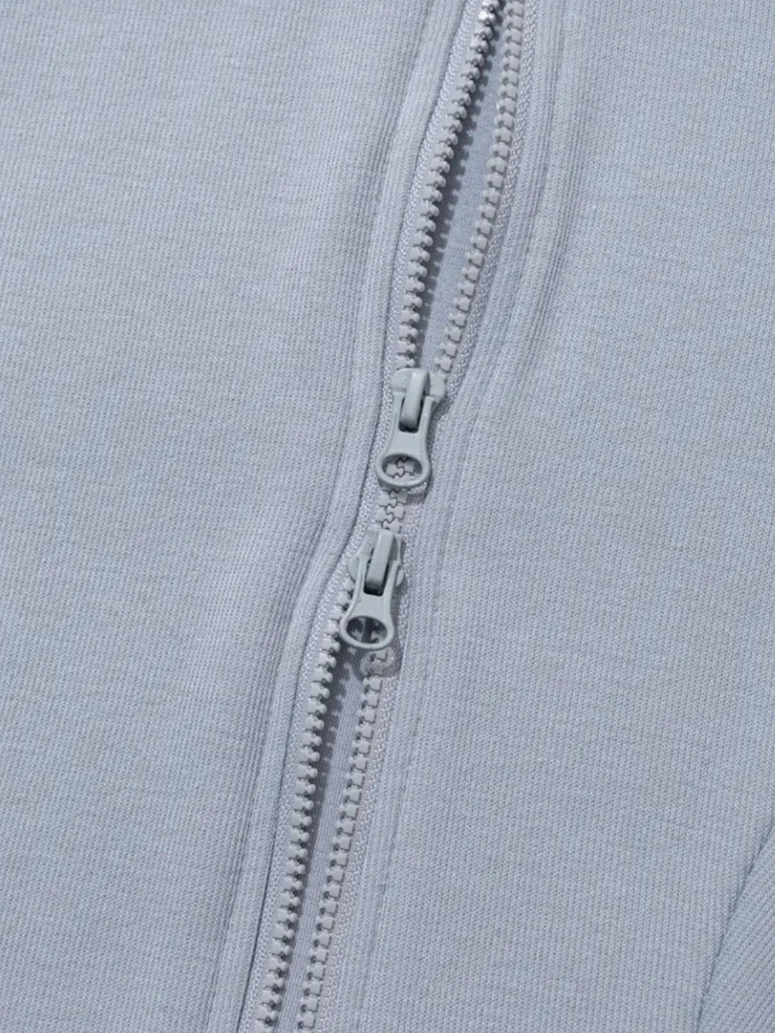 【Uglyshadow】LAYERED SHIRRING HOODED ZIP-UP
