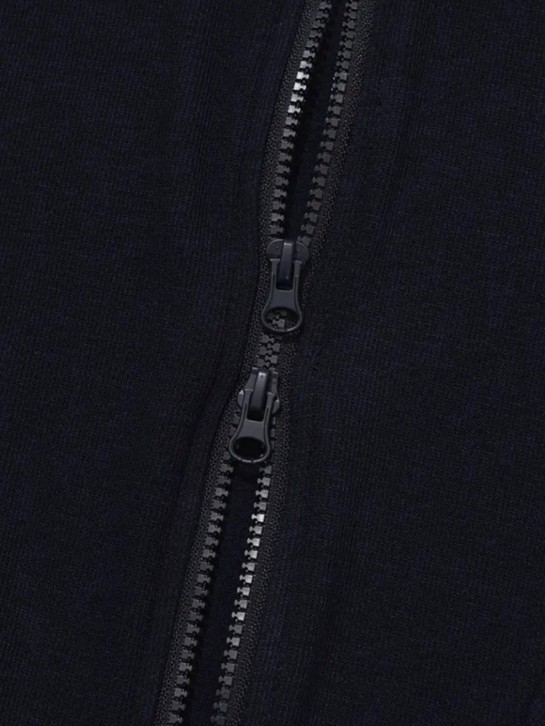 【Uglyshadow】LAYERED SHIRRING HOODED ZIP-UP