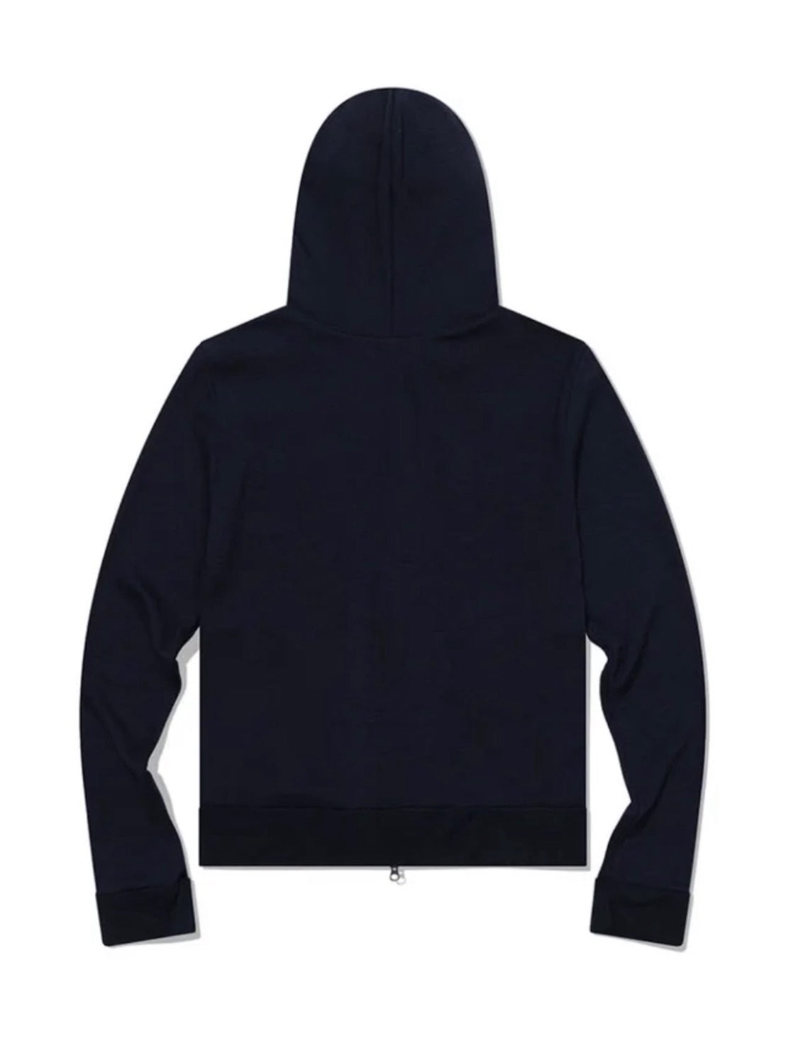 【Uglyshadow】LAYERED SHIRRING HOODED ZIP-UP