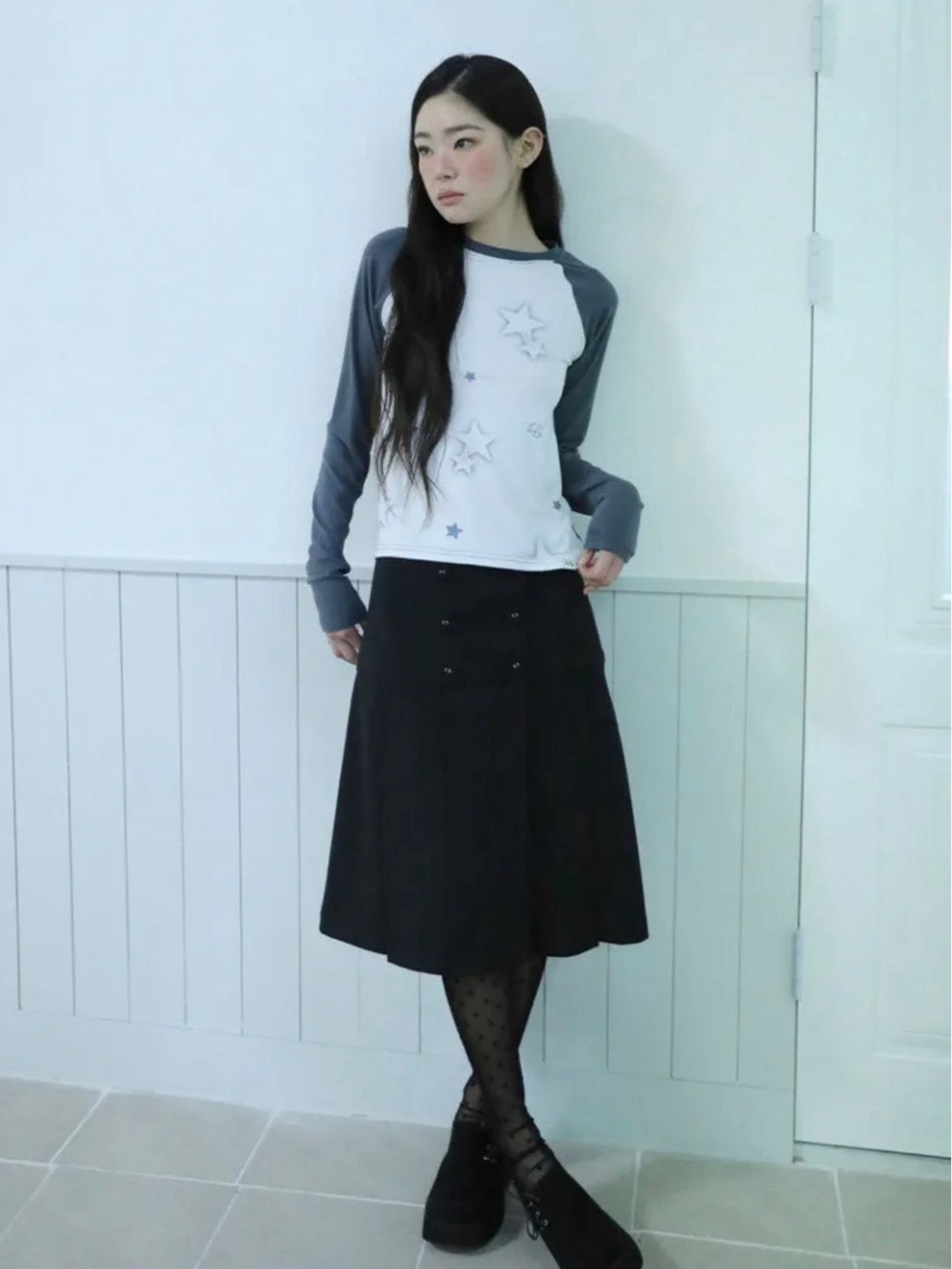 3/22 20:00発売【Uglyshadow】STAR RAGLAN T-SHIRT