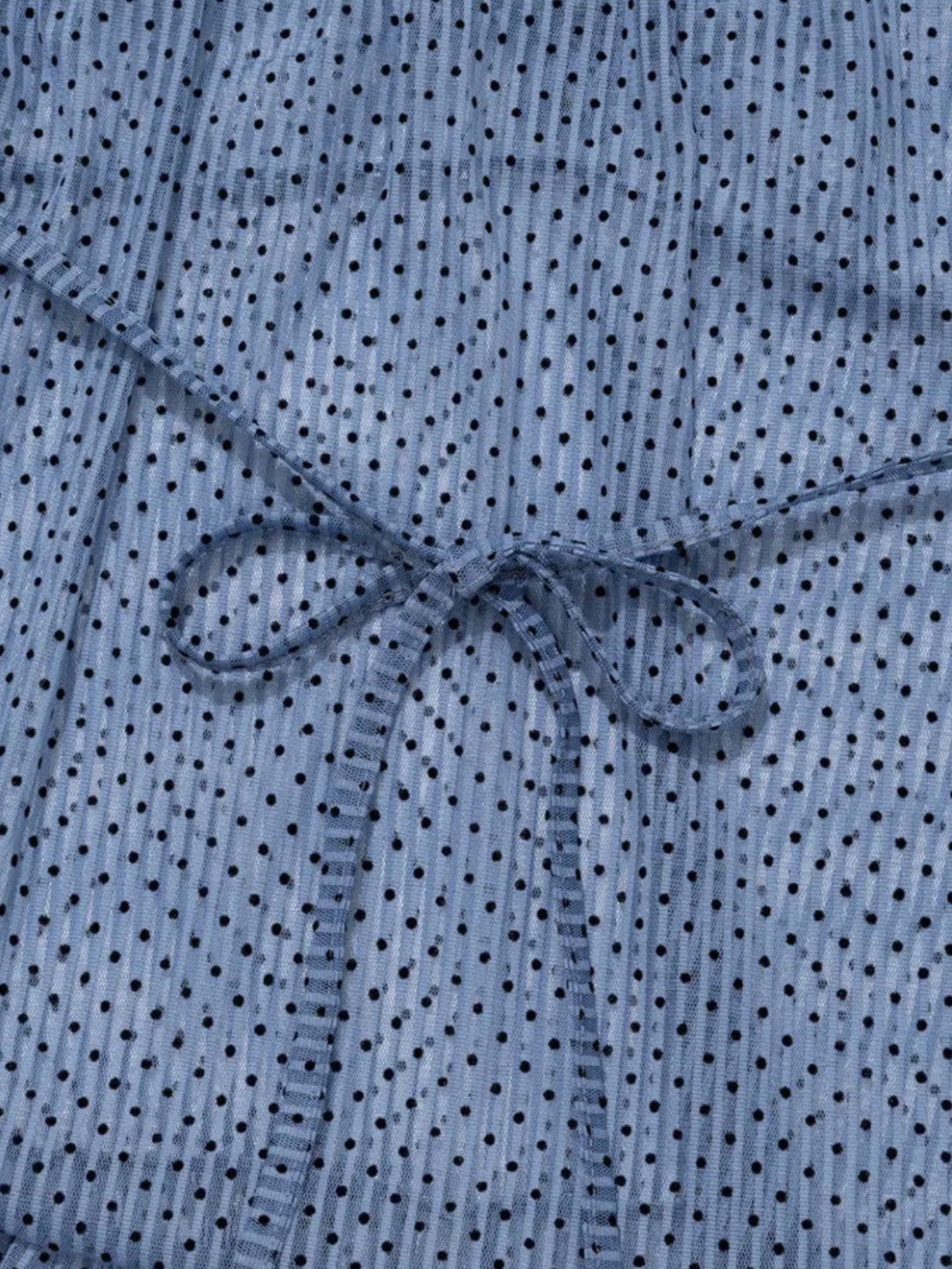 【Uglyshadow】DOT SHIRRING BLOUSE