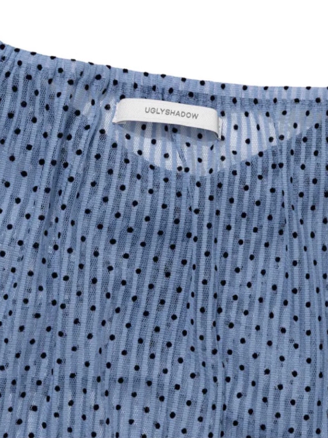 【Uglyshadow】DOT SHIRRING BLOUSE