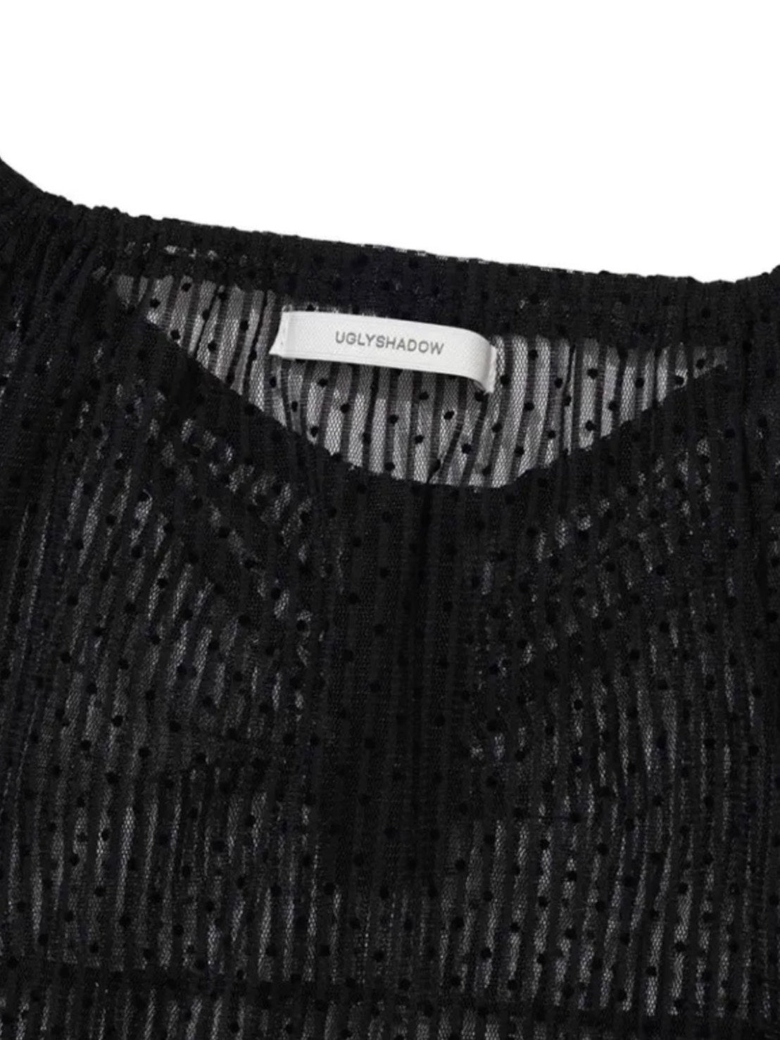 【Uglyshadow】DOT SHIRRING BLOUSE