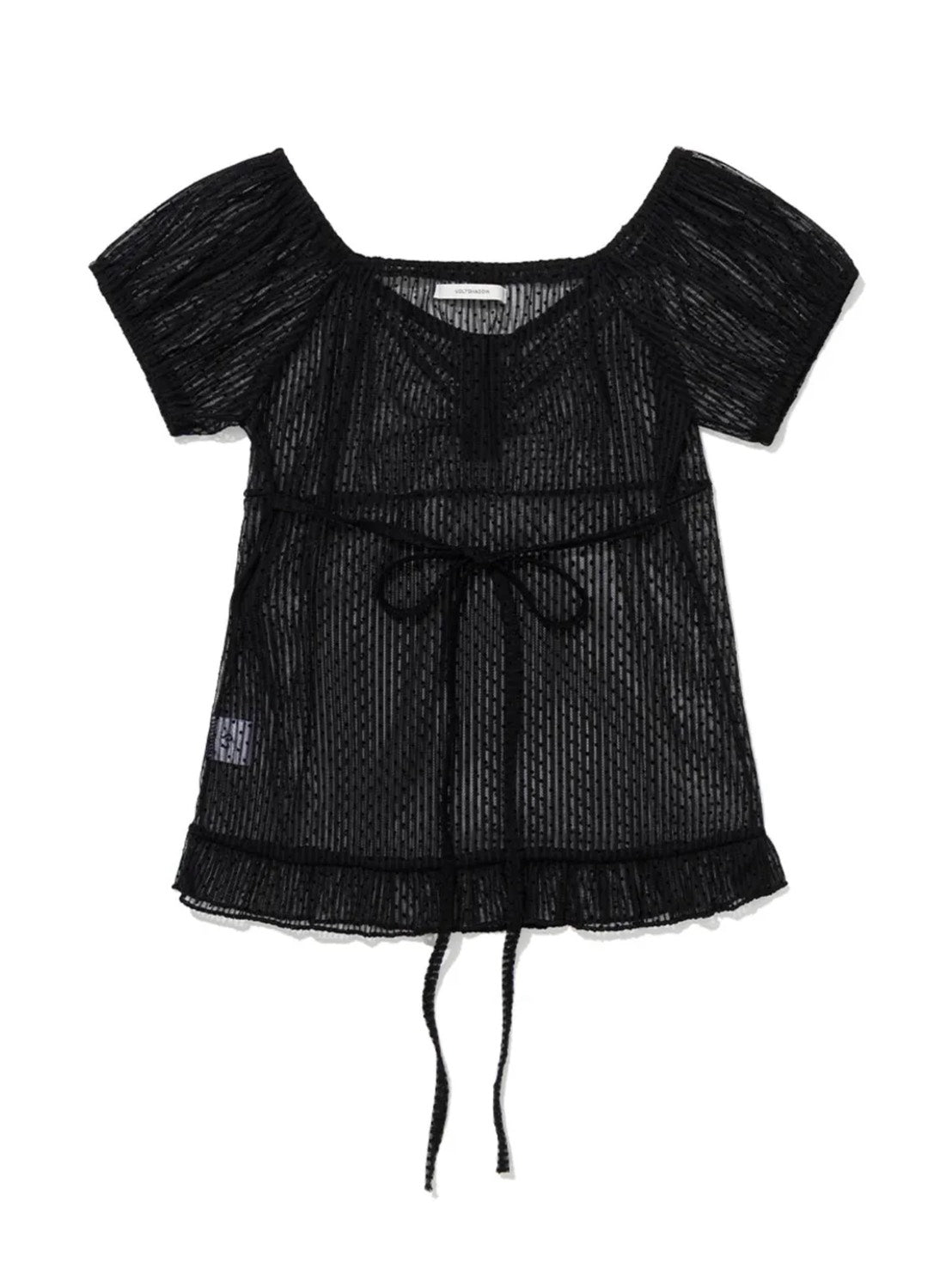 【Uglyshadow】DOT SHIRRING BLOUSE