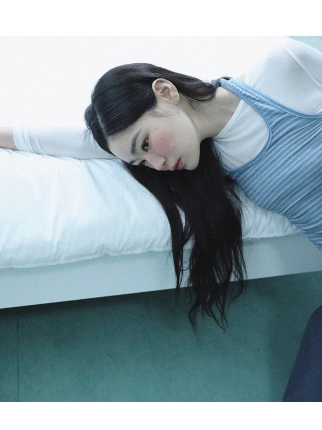 【Uglyshadow】STRIPED HALTER NECK LAYERED T-SHIRT
