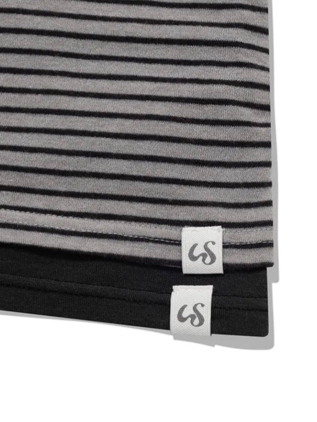 【Uglyshadow】STRIPED HALTER NECK LAYERED T-SHIRT