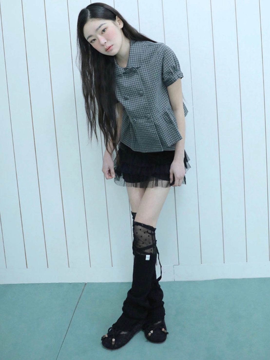 3/22 20:00発売【Uglyshadow】MESH DOT KNEE SOCKS
