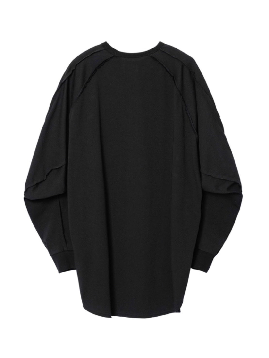 【AJOBYAJO】Raw Edge Sculpted Long Sleeve