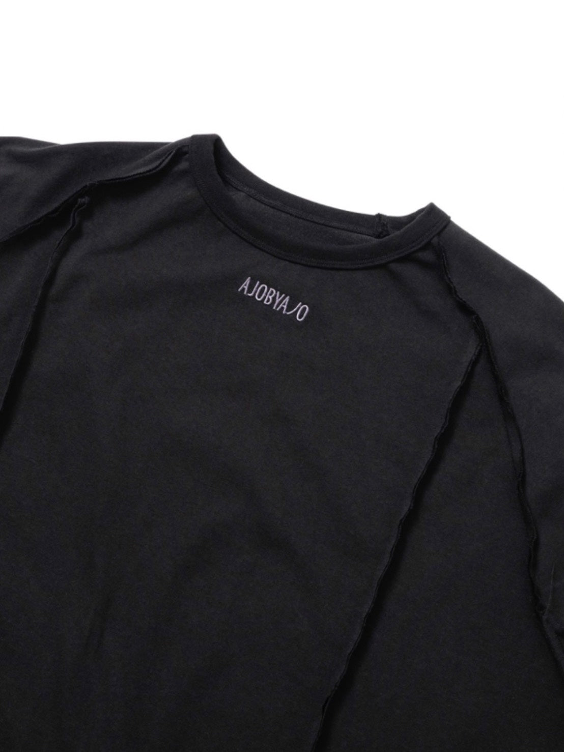 【AJOBYAJO】Raw Edge Sculpted Long Sleeve