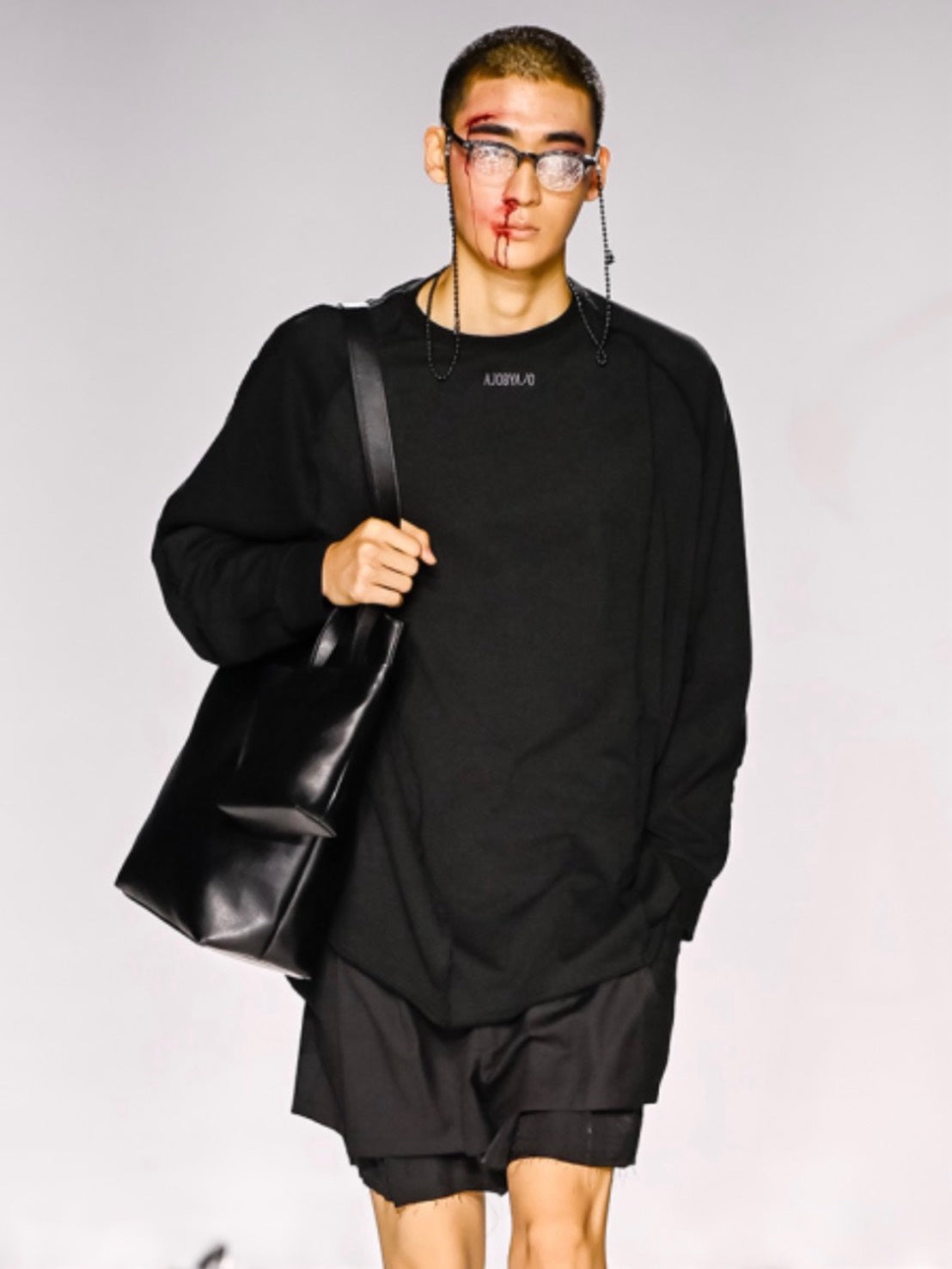 【AJOBYAJO】Raw Edge Sculpted Long Sleeve