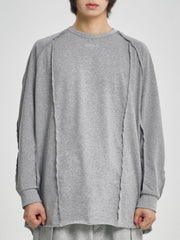 【AJOBYAJO】Raw Edge Sculpted Long Sleeve