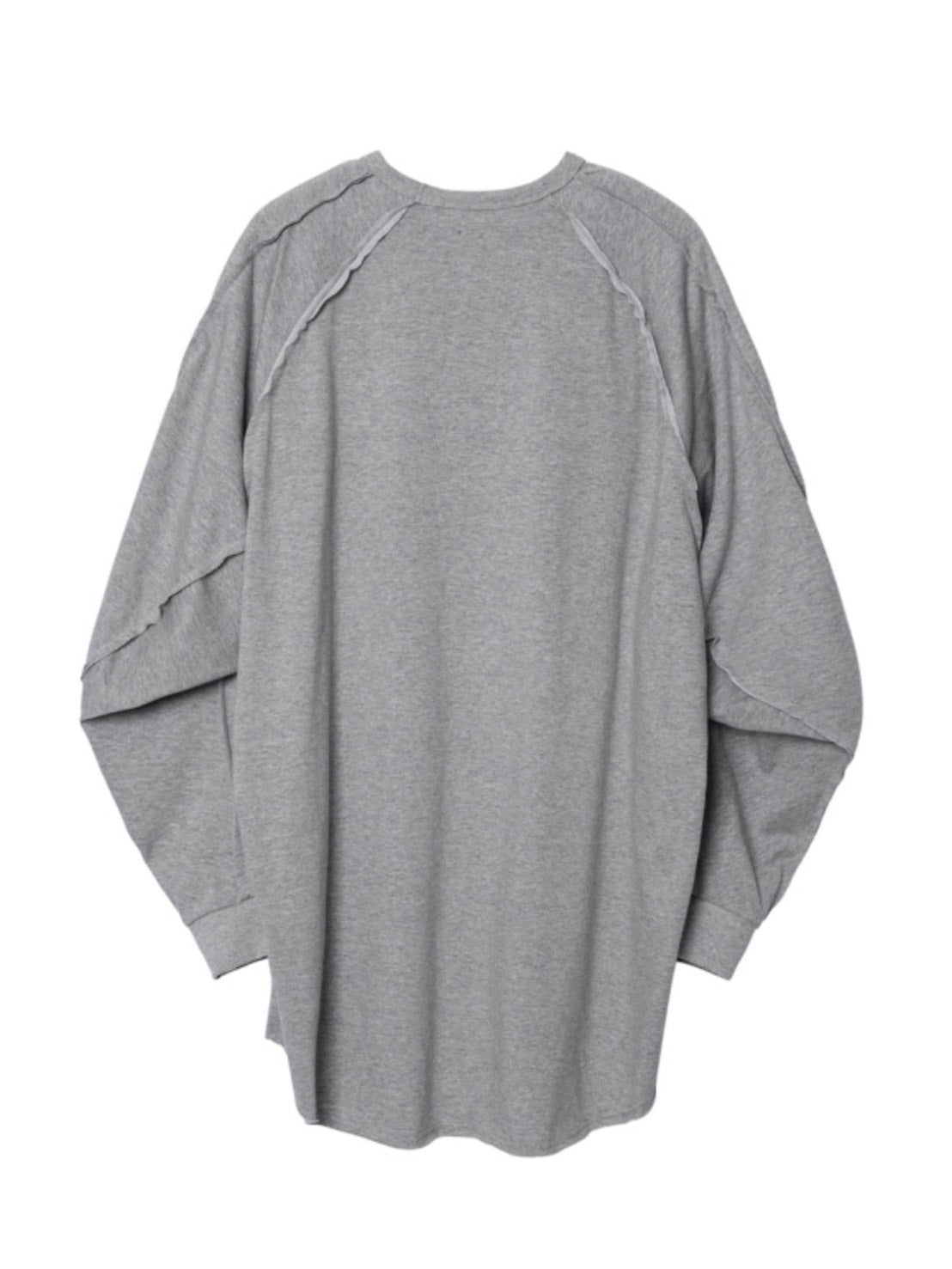 【AJOBYAJO】Raw Edge Sculpted Long Sleeve