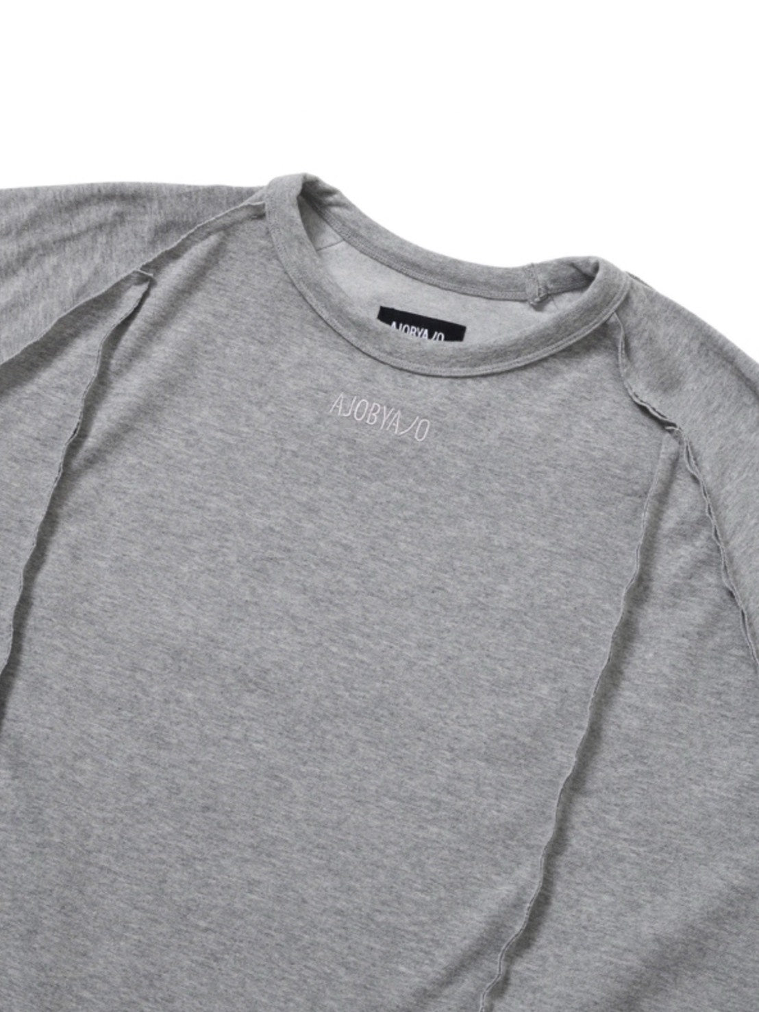 【AJOBYAJO】Raw Edge Sculpted Long Sleeve