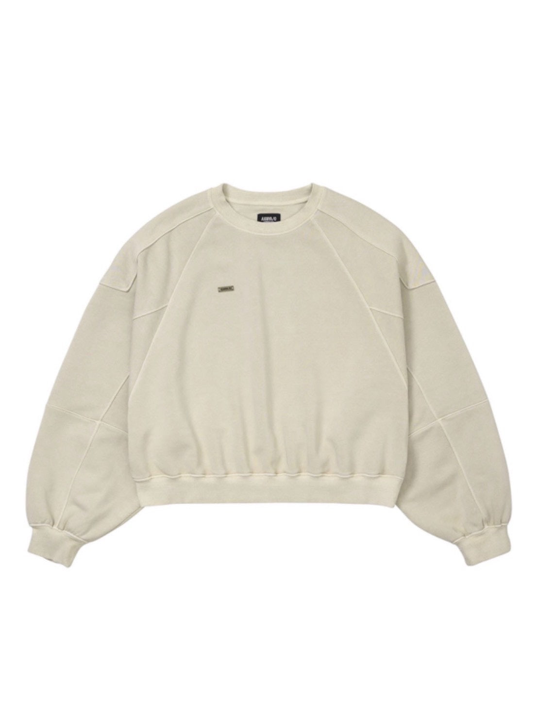 【AJOBYAJO】Vintage Panel Cropped Sweatshirt