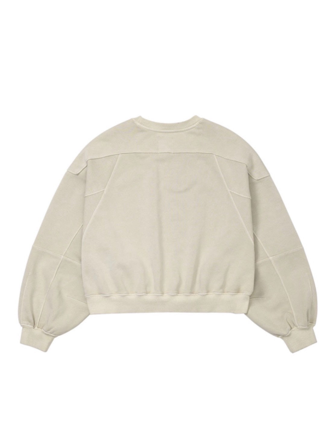 【AJOBYAJO】Vintage Panel Cropped Sweatshirt