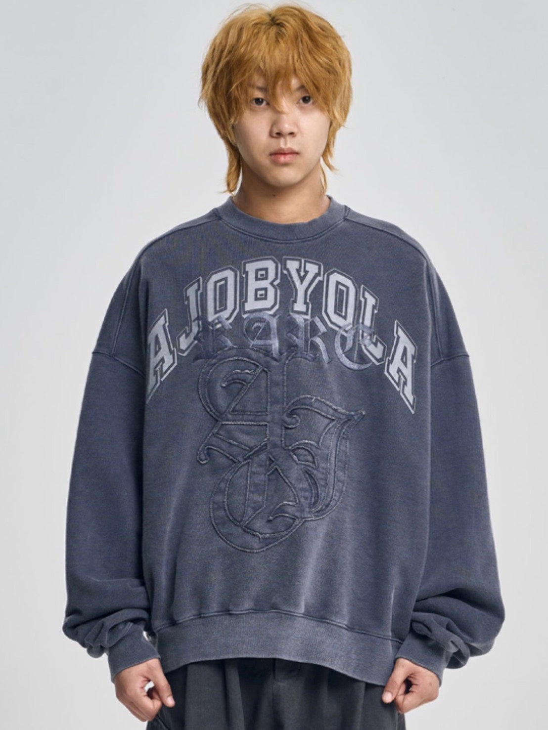 【AJOBYAJO】Rare University Washed Sweatshirt