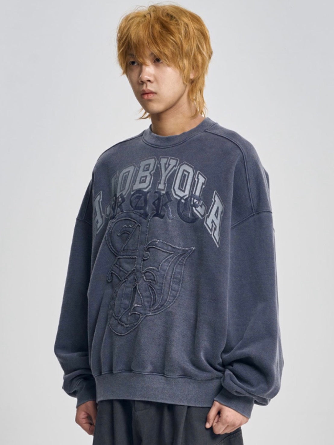 【AJOBYAJO】Rare University Washed Sweatshirt