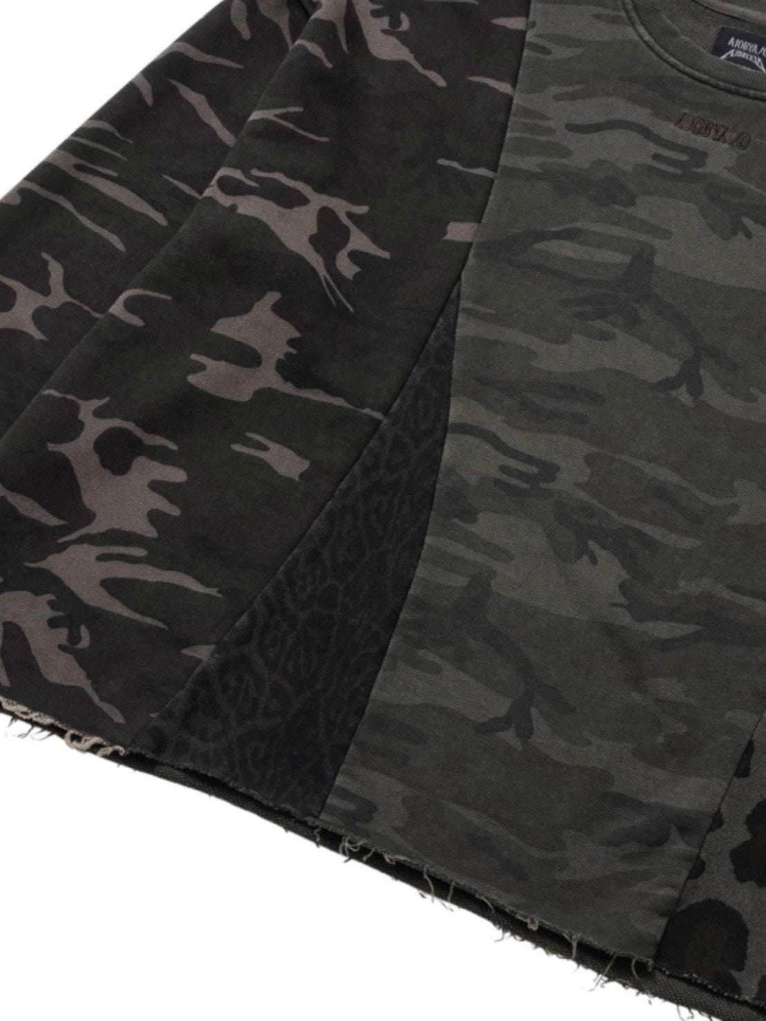 【AJOBYAJO】Camouflage Leopard Mixed Sweatshirt