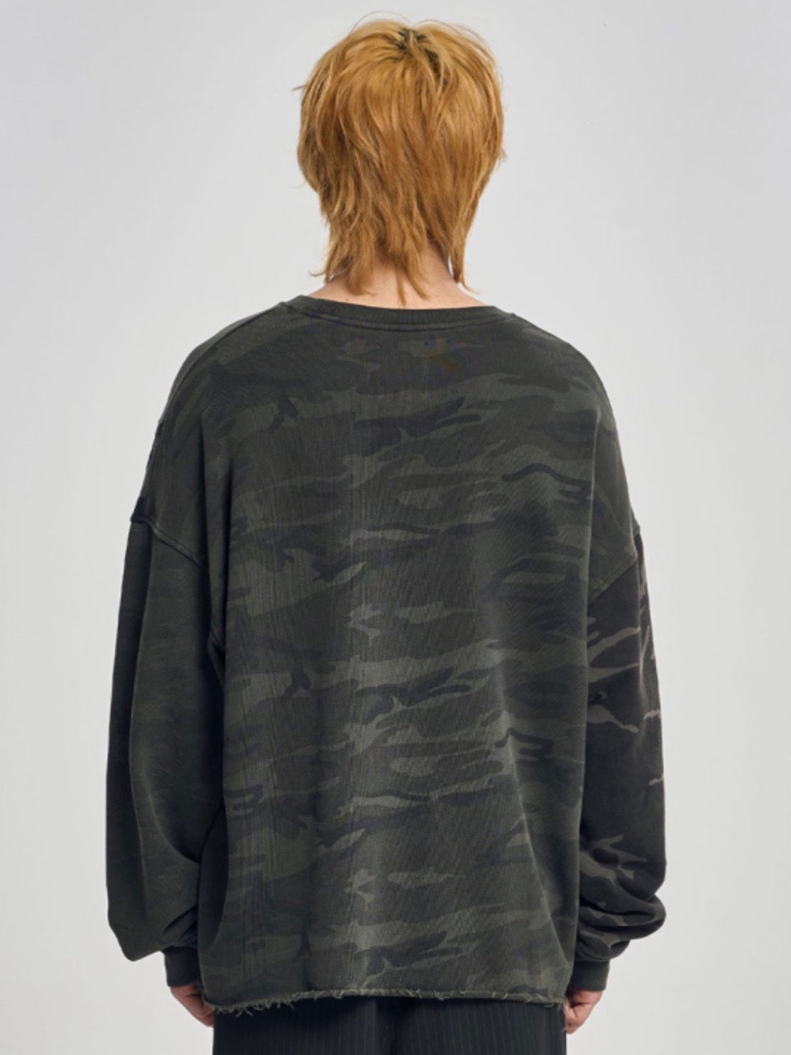 【AJOBYAJO】Camouflage Leopard Mixed Sweatshirt