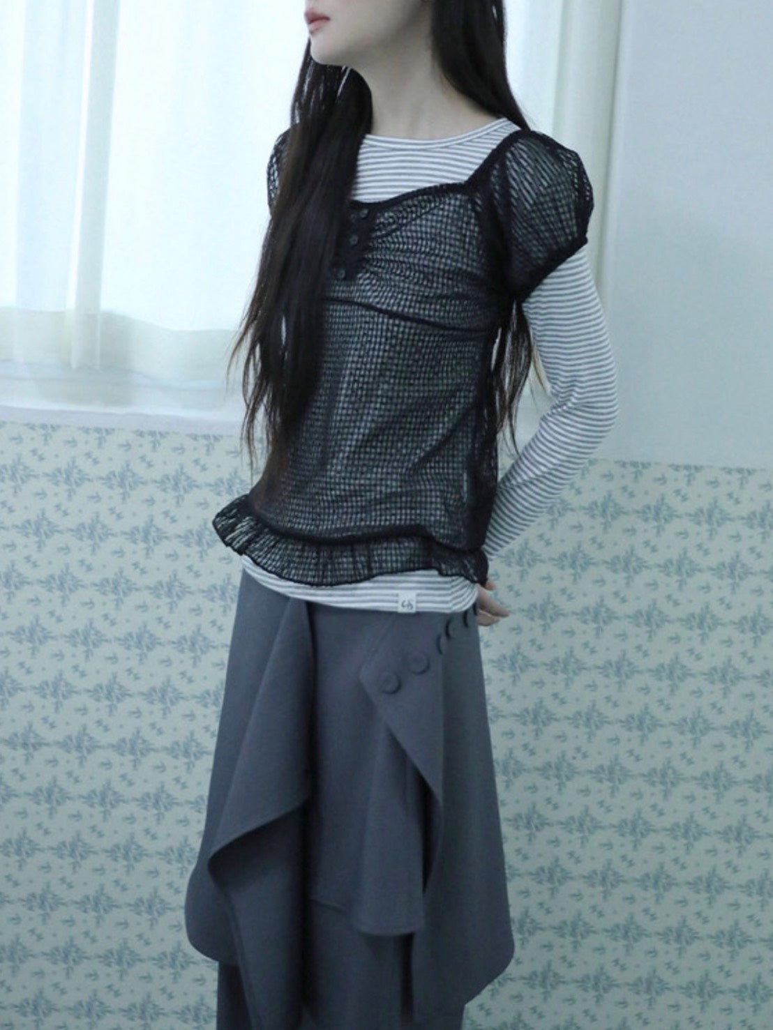 【Uglyshadow】FLARED SKIRT PANTS