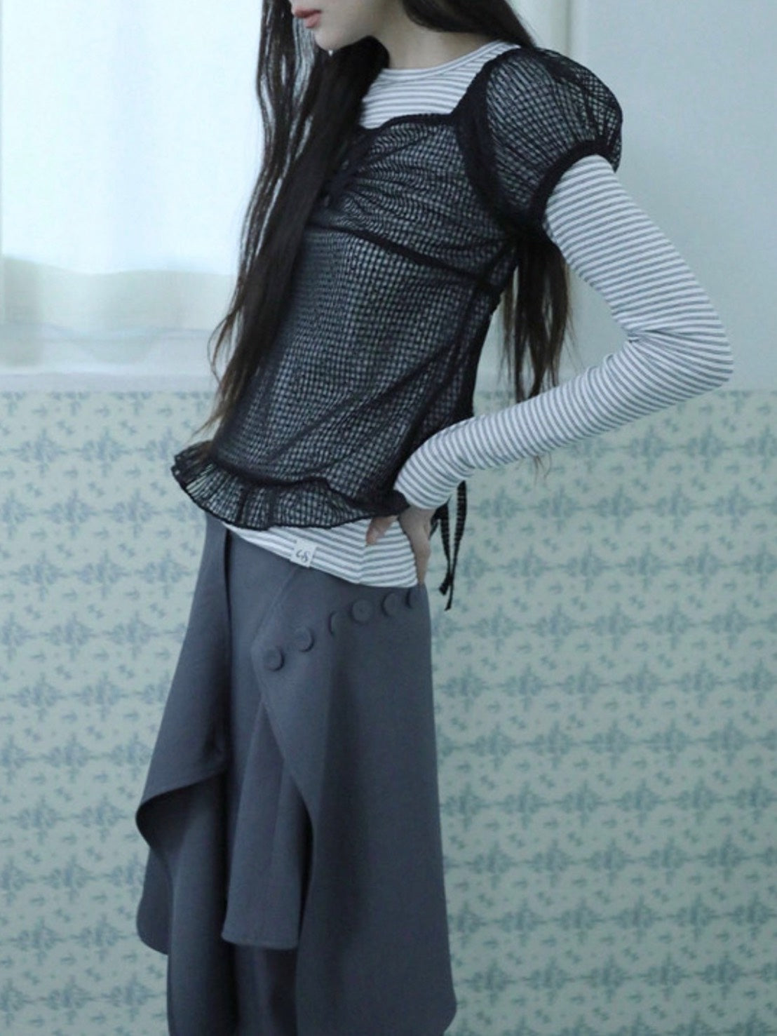 【Uglyshadow】FLARED SKIRT PANTS