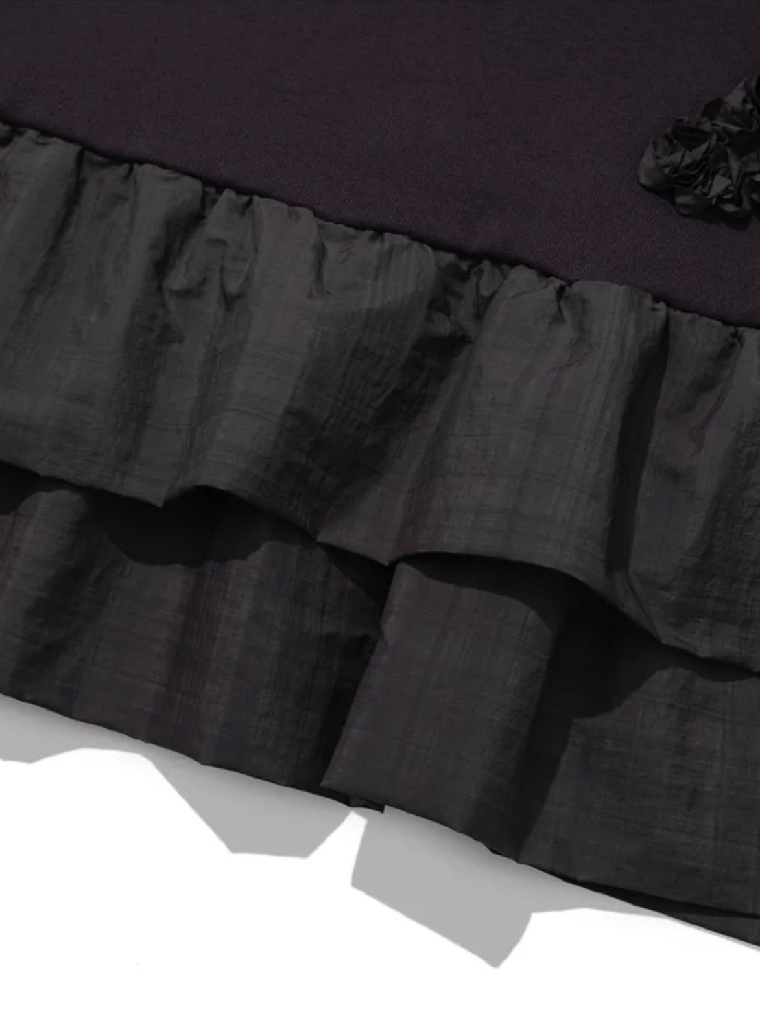 【Uglyshadow】CHECKERED OFF-SHOULDER SWEATSHIRT DRESS