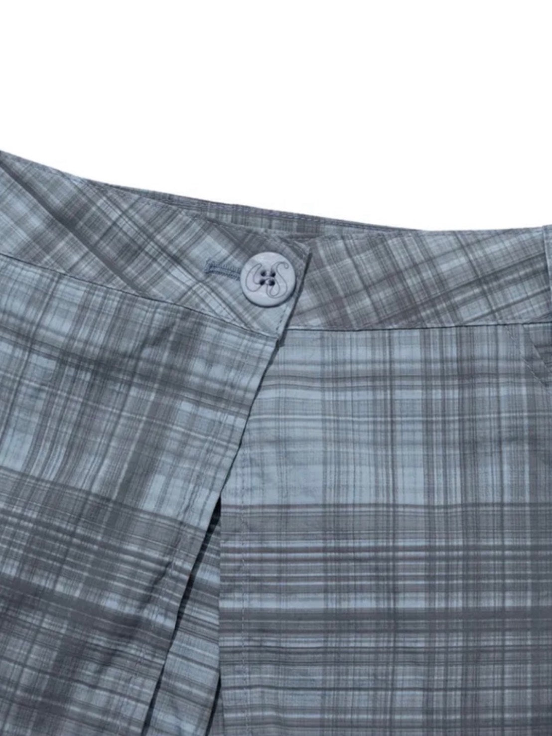 【Uglyshadow】RUFFLE CHECKERED SKIRT CARGO PANTS