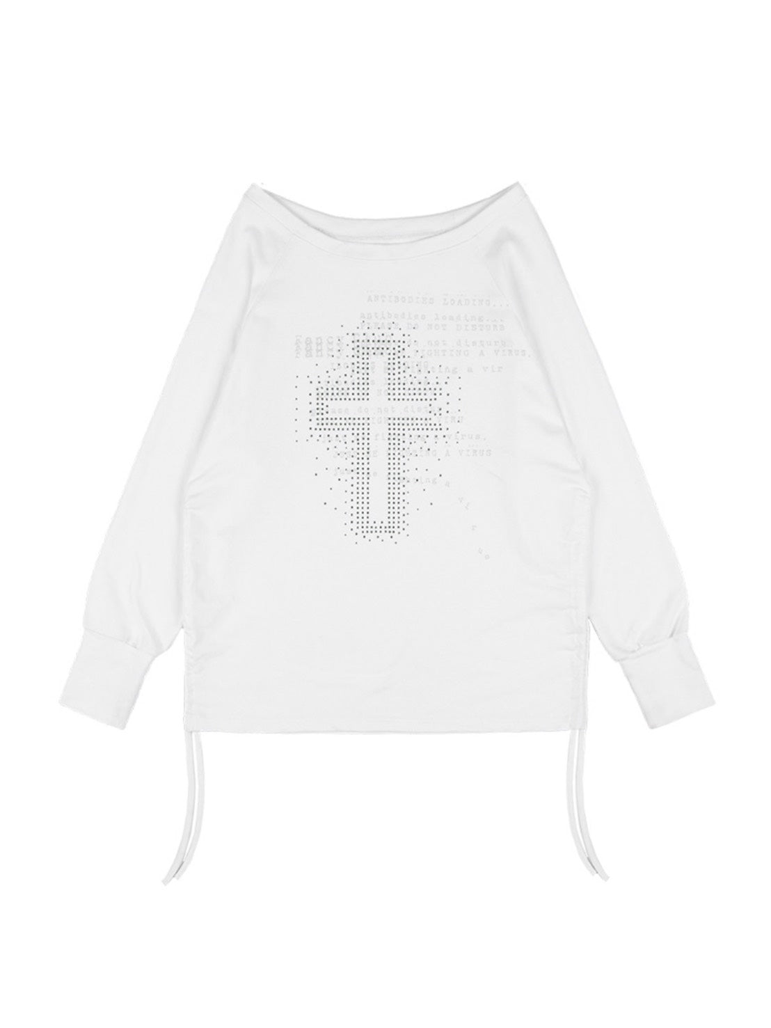 【FANCY CLUB】DIVINE CROSS OFF-SHOULDER TEE