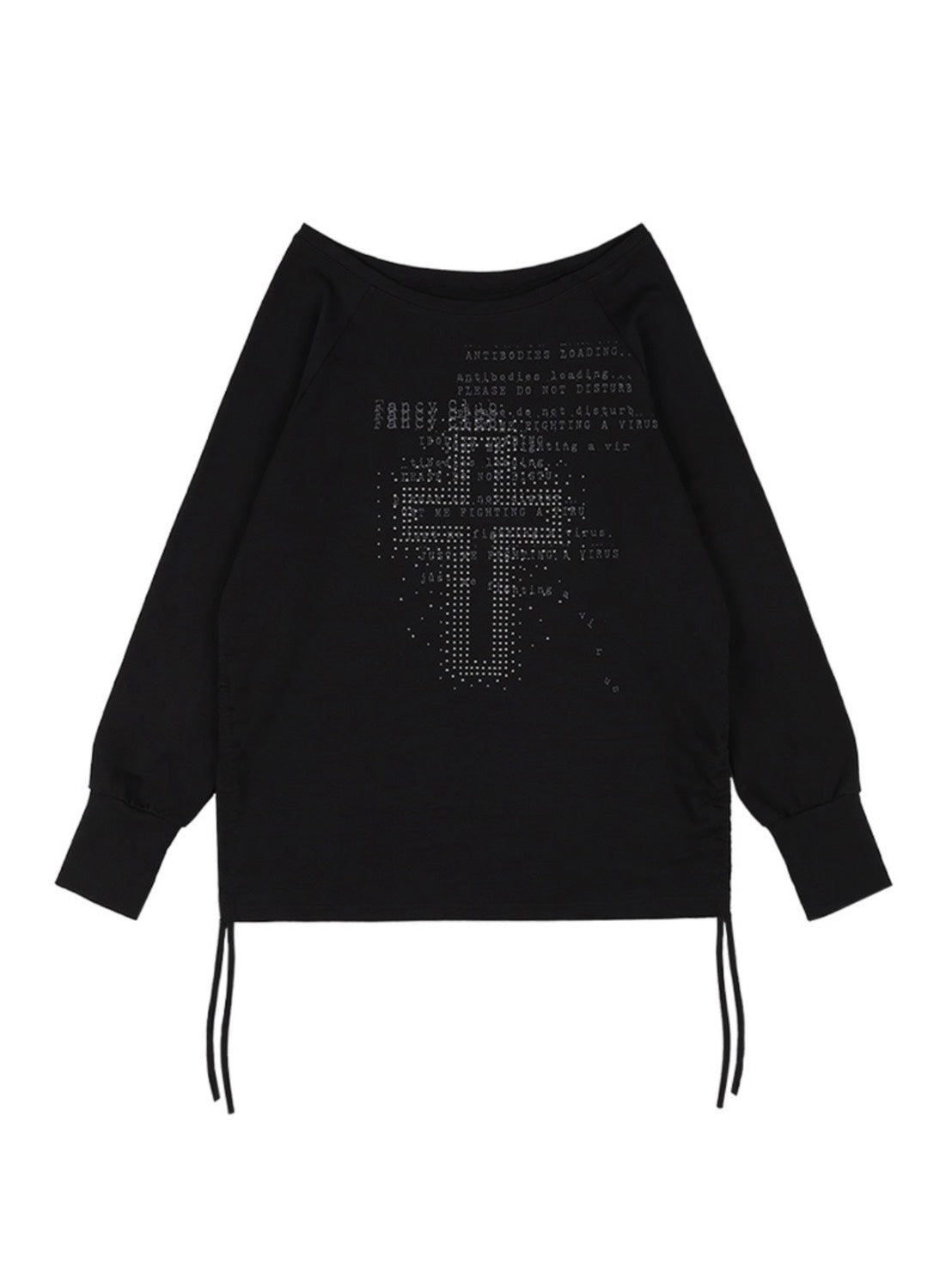 【FANCY CLUB】DIVINE CROSS OFF-SHOULDER TEE
