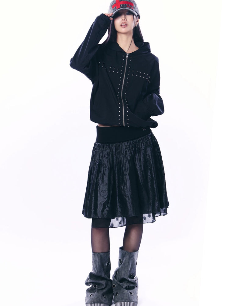 【SETUP‐EXE】STUDDED HOOD ZIP-UP