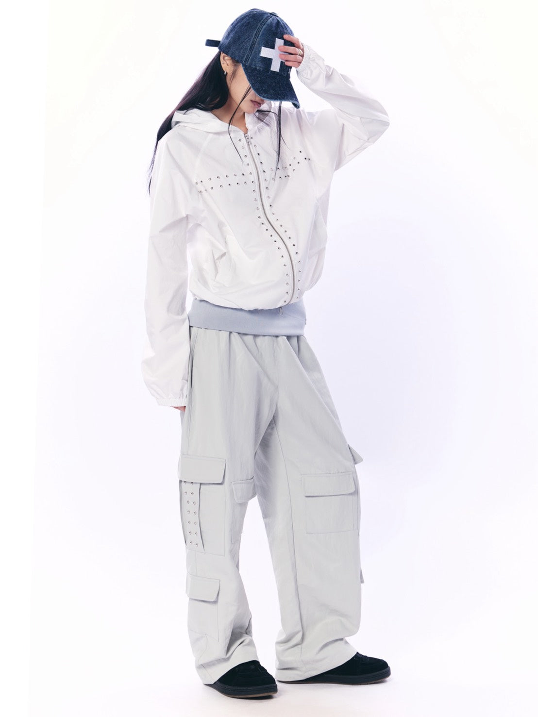 【SETUP‐EXE】STUDDED HOOD ZIP-UP