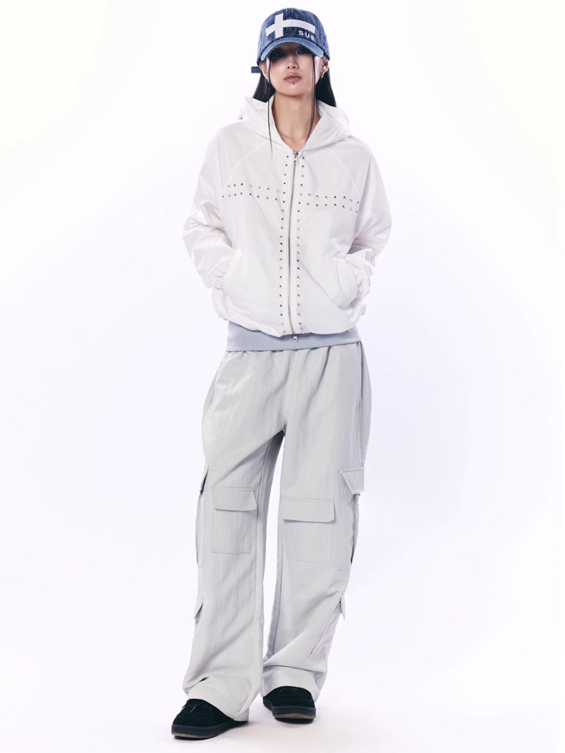 【SETUP‐EXE】STUDDED HOOD ZIP-UP