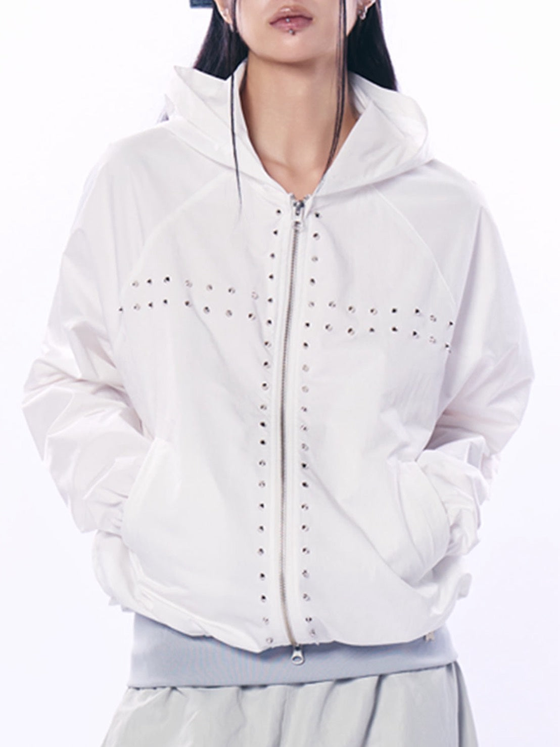 【SETUP‐EXE】STUDDED HOOD ZIP-UP