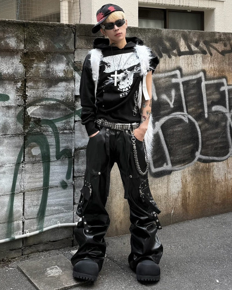 【haveyoudiedbefore?】Bondage, Leather Flare Pants