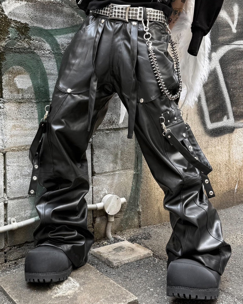 【haveyoudiedbefore?】Bondage, Leather Flare Pants