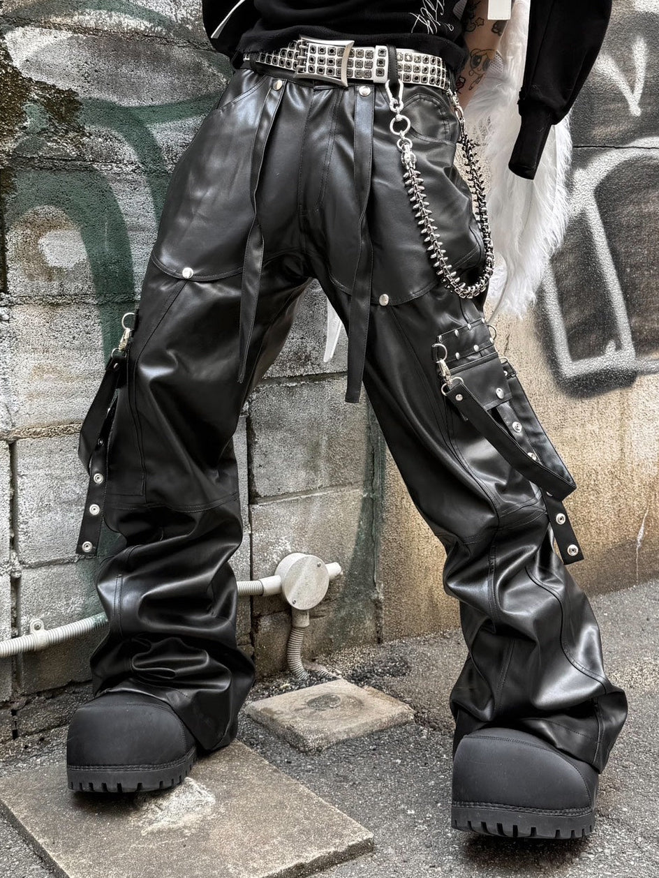 【haveyoudiedbefore?】Bondage, Leather Flare Pants