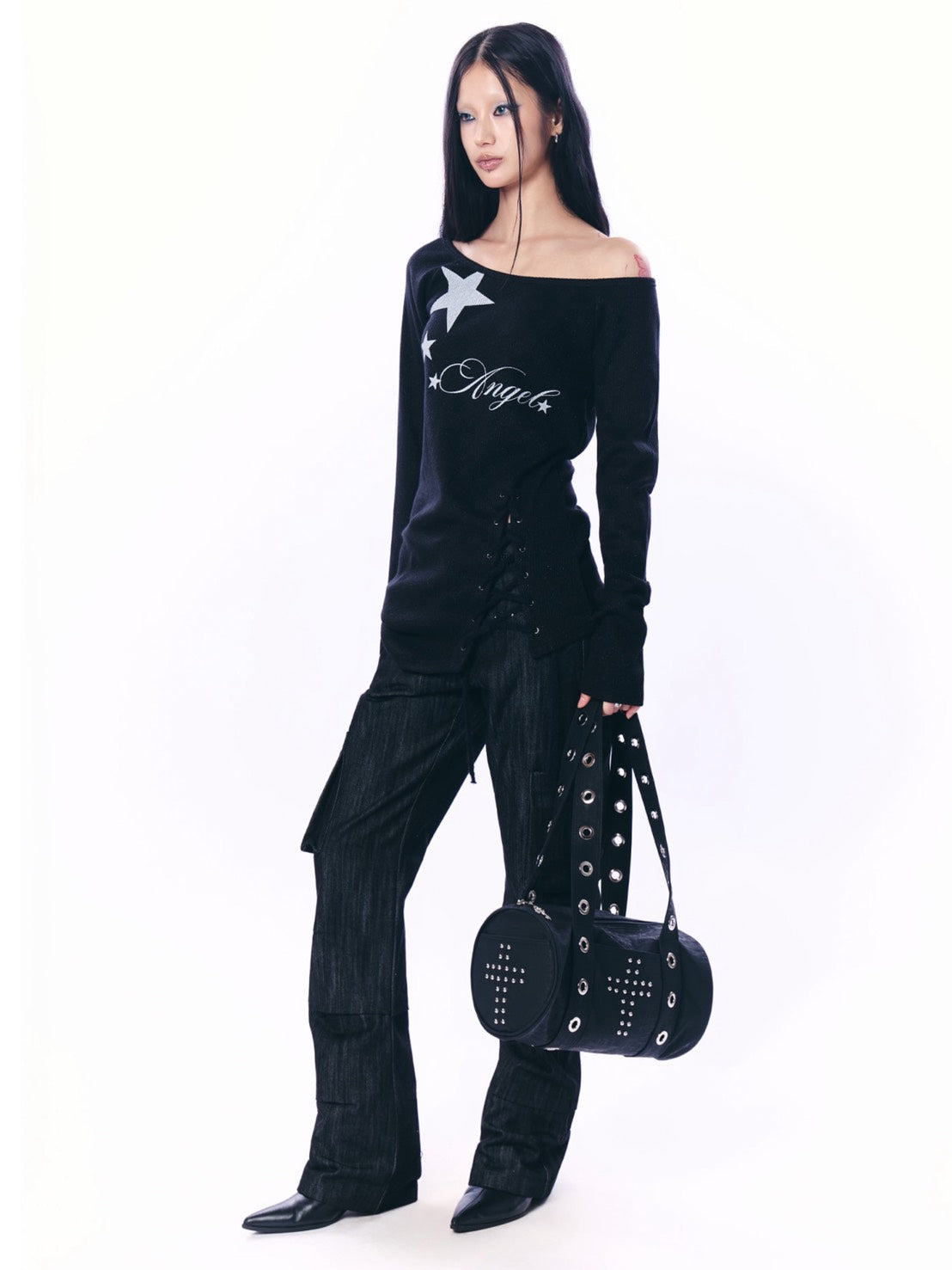 【SETUP‐EXE】ANGEL LONG KNIT TOP