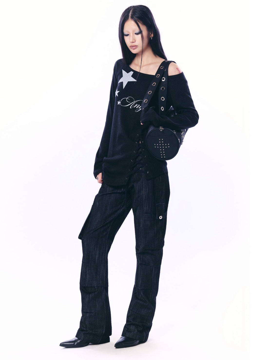 【SETUP‐EXE】ANGEL LONG KNIT TOP