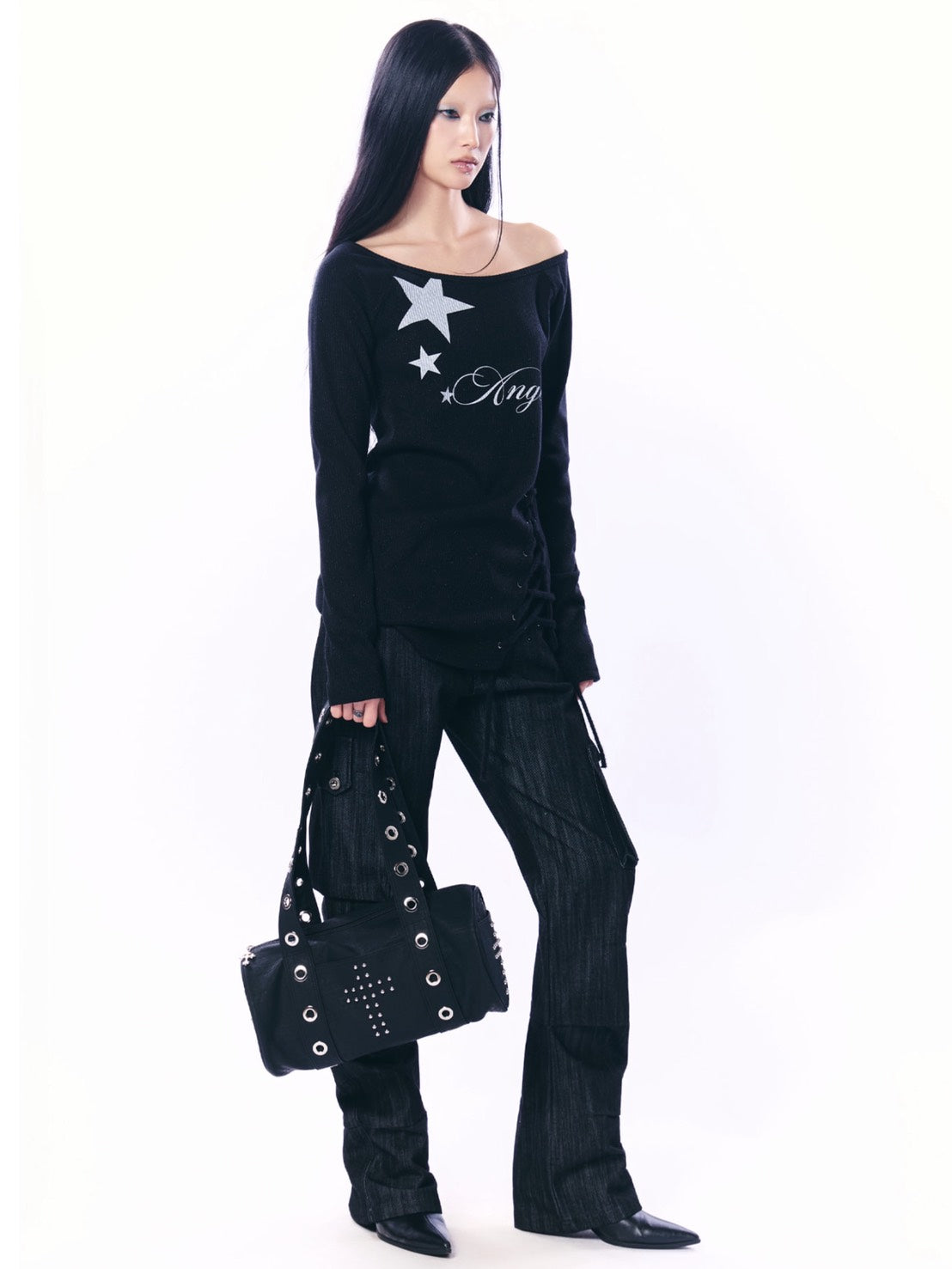 【SETUP‐EXE】ANGEL LONG KNIT TOP